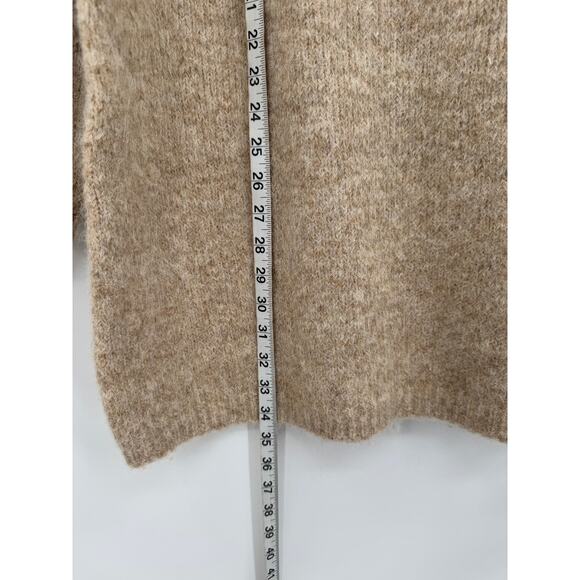 Topshop Oat Beige Knit Fluffy Crewneck Oversized Sweater Dress Size US 0-2 XS - Picture 8 of 9
